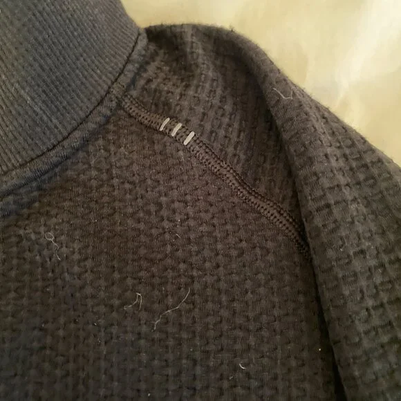 Lululemon Men's Black Zip Sweater - Mock turtleneck - Medium - Picture 3 of 7
